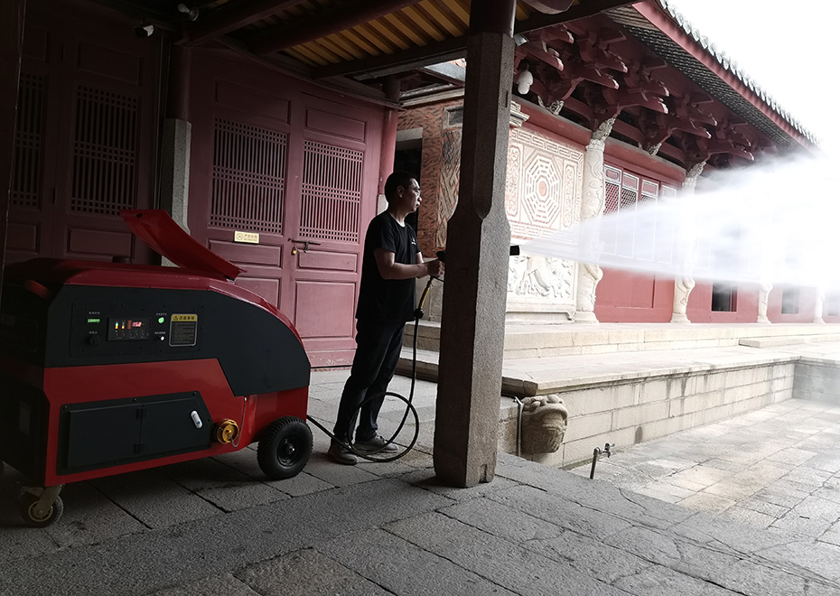 電動推車高壓細水霧走進泉州府文廟